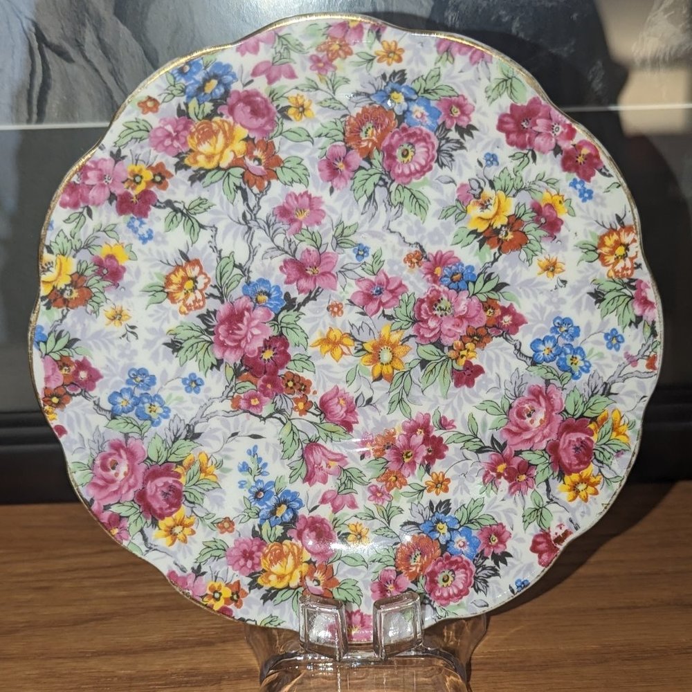 Royal Albert Rose Chintz Saucer (Bone China) *RARE*